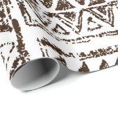 Tropisches Stammkunstmuster indigener hawaiianisch Geschenkpapier (Rolleneckpunkt)