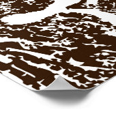 Tropisches Stammkunstmuster indigener hawaiianisch Poster (Ecke)