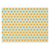 Tropisches Sternfruchtmuster Blau Orange Tischdecke (Vorderseite (Horizontal))