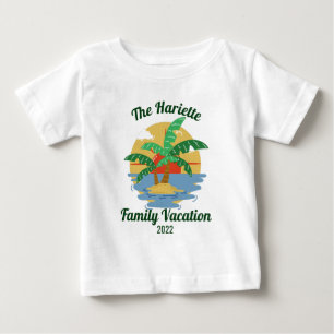 Tropisches Strand-Familien-Sommerurlaub passendes Baby T-shirt