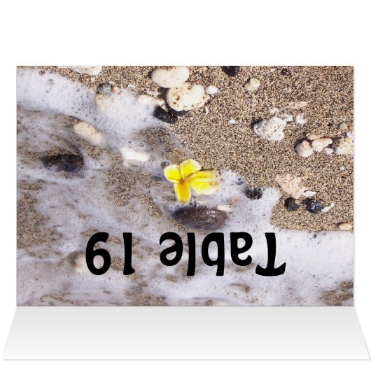 Tropisches Strand-Gedeck-Namenskarten (Innenansicht Horizontal (Oben))