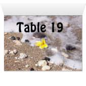 Tropisches Strand-Gedeck-Namenskarten (Innenansicht Horizontal (Unten))