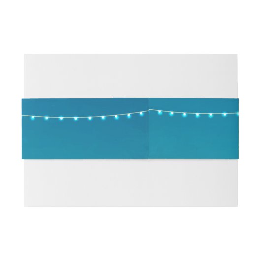 Tropisches Strand-Hochzeits-Einladungs-Bauch-Band Einladungsbanderole (Rückseitenbeispiel)