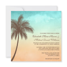 Tropisches Strand-Palme-Hochzeits-Quadrat