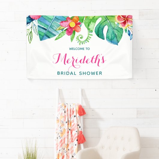 Tropisches Strand-Rosa-aquamarines Banner (Insitu)