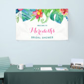 Tropisches Strand-Rosa-aquamarines Banner (Messeveranstaltung)