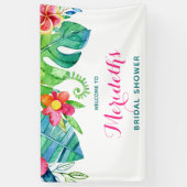 Tropisches Strand-Rosa-aquamarines Banner (Vertikal)
