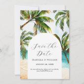 Tropisches Strand Save-The-Date Save The Date (Vorderseite)