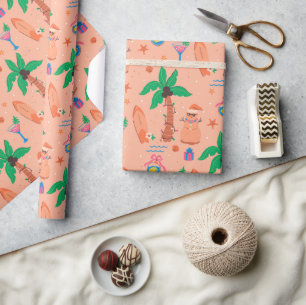 Tropisches Strand-Weihnachten im Juli Geschenkpapier