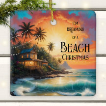 Tropisches Strand-Weihnachtsbaum-Ornament im Traum