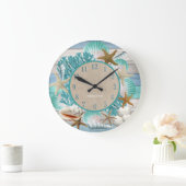 tropisches Stranddesign Große Wanduhr (Zuhause)