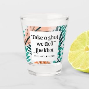 Tropisches Strandhochzeitsgeschenk - Take a Shot Schnapsglas