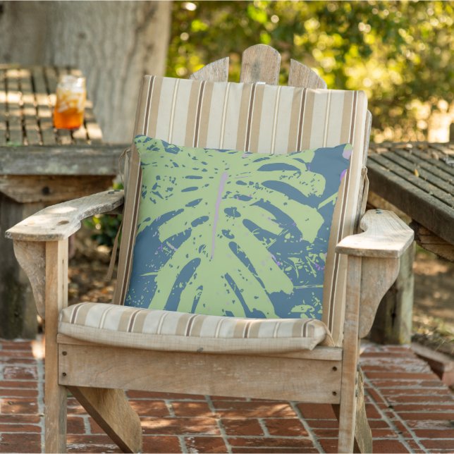 Tropisches Strandmonstera Kissen (Stuhl )