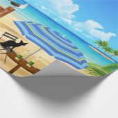 Tropisches StrandPalme-Seesommermuster Geschenkpapier (Ecke)