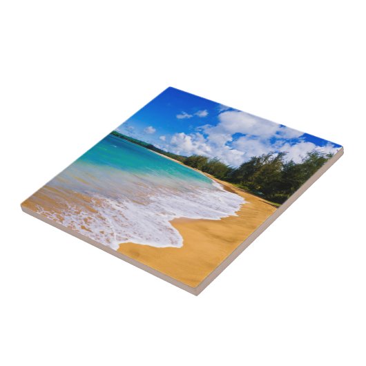 Tropisches Strandparadies, Hawaii Fliese (Seite)