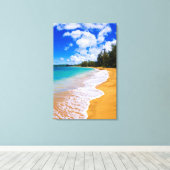 Tropisches Strandparadies, Hawaii Leinwanddruck (Insitu (Holzboden))