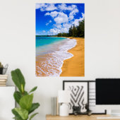 Tropisches Strandparadies, Hawaii Poster (Heimbüro)