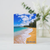 Tropisches Strandparadies, Hawaii Postkarte (Stehend Vorderseite)