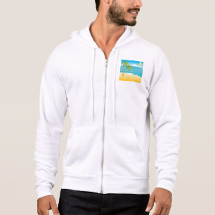 Tropisches Strandparadies mit Palmen Hoodie