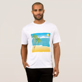 Tropisches Strandparadies mit Palmen T-Shirt (Vorne ganz)