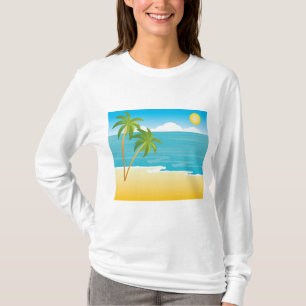 Tropisches Strandparadies mit Palmen T-Shirt