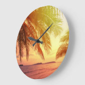 Tropisches Strandparadies: Serene Landschaft. Große Wanduhr (Winkel)