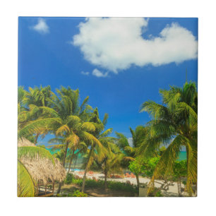 Tropisches Strandresort, Belize Fliese