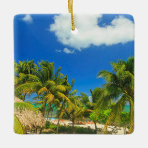 Tropisches Strandresort, Belize Keramikornament