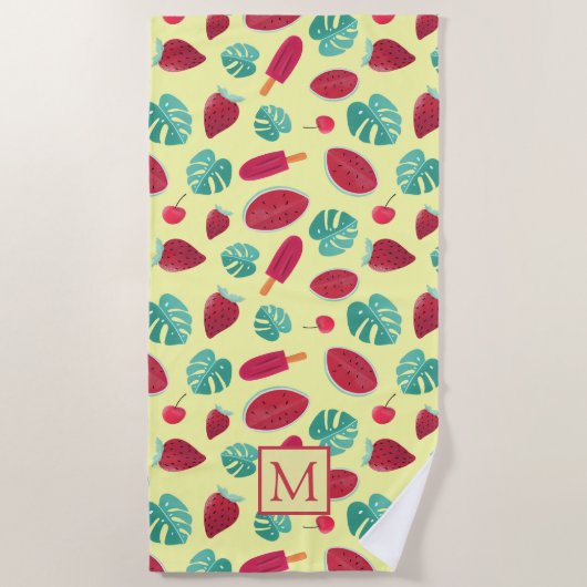 Tropisches Strandtuch (Vorderseite)