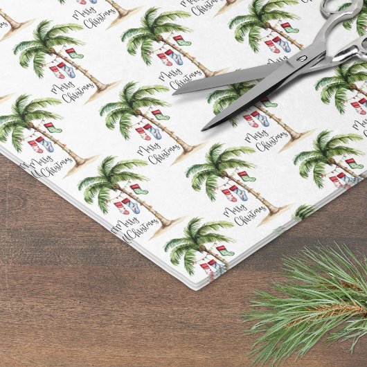Tropisches Strandweihnachten Seidenpapier