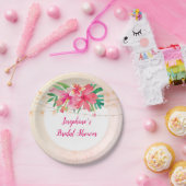 Tropisches String Lights Brautparty Pappteller (Party)