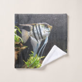 Tropisches Striptes Set für Badehandtuch (Waschlappen)