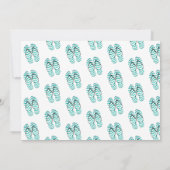 Tropisches Summer Flip Flops Brautparty Einladung (Rückseite)