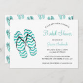 Tropisches Summer Flip Flops Brautparty Einladung (Vorne/Hinten)