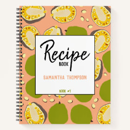 Tropisches Summer Jackfrucht Muster - Rezept Kochb Notizblock