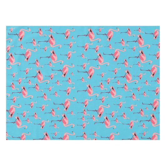 Tropisches Summer Pink Flamingo Pattern Party Tischdecke (Vorderseite (Horizontal))