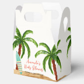 Tropisches Surf Baby an Bord Babydusche Geschenkschachtel (Geöffnet)