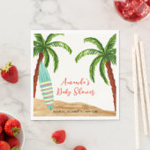 Tropisches Surf Baby an Bord Babydusche Serviette (Beispiel)