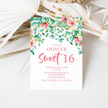 Tropisches Süß 16 Aloha Luau Geburtstagsfeier Einl Einladung<br><div class="desc">Grafik von DeniseAnneGraphics.etsy.com Aloha Sweet 16 Birthday. Schöne tropische Blumen 16. Geburtstag einladen.</div>