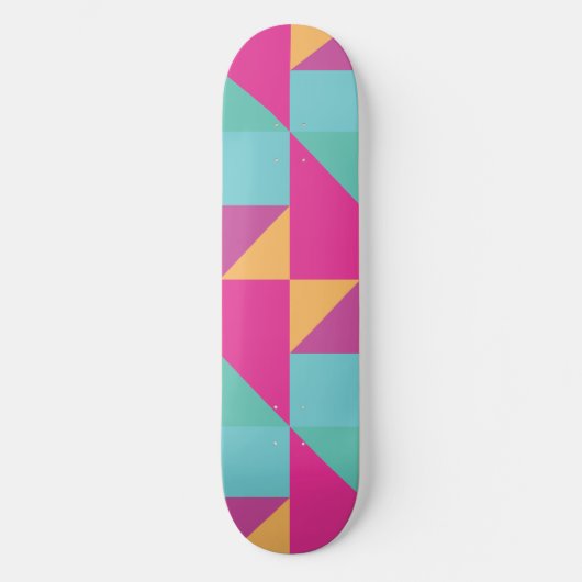 Tropisches Tangram Muster Skateboard (Vorderseite)