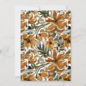 Tropisches Terracotta-Neutral-Boho-Brautparty Einladung (Rückseite)