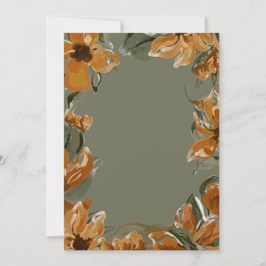 Tropisches Terracotta-Neutral-Boho-Brautparty Einladung (Rückseite)