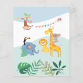 Tropisches Thema 1. Geburtstag Party Einladung (Rückseite)