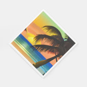 Tropisches Thema Geburtstag Serviette (Ecke)