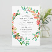 Tropisches Thema Hochzeit Einladung (Stehend Vorderseite)