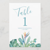 Tropisches Thema Hochzeitsdekoration Einladung (Vorderseite)