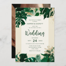 Tropisches Thema mit Foto Back Wedding