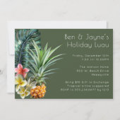 Tropisches Thema Zuhause oder Office Holiday Party Einladung (Vorderseite)