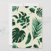 Tropisches Themenblatt mit Goldhochzeit Einladung (Rückseite)