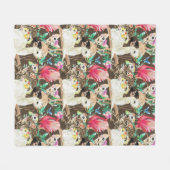 Tropisches Tiermuster Fleecedecke (Vorderseite (Horizontal))